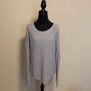 Jones New York Light Gray Crew Neck Sweater
